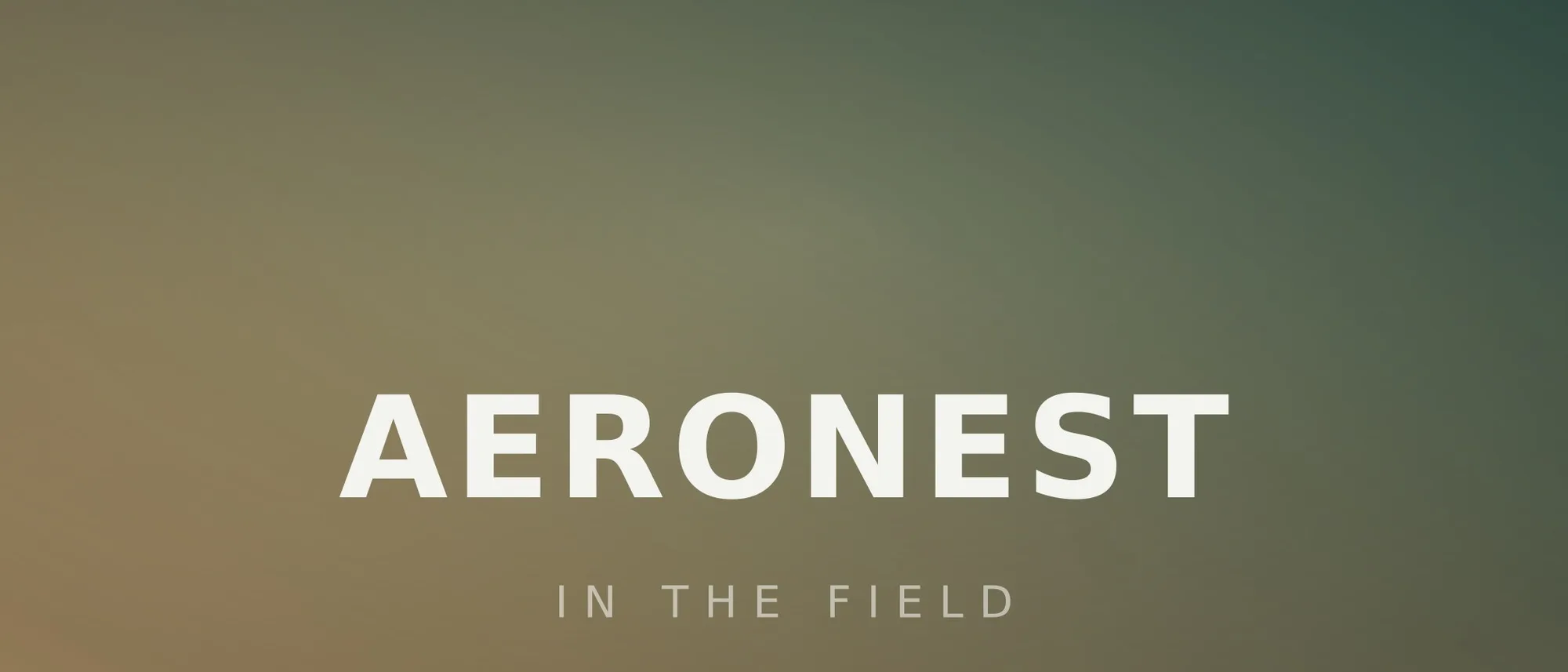 Aeronest wordmark, outdoor field application